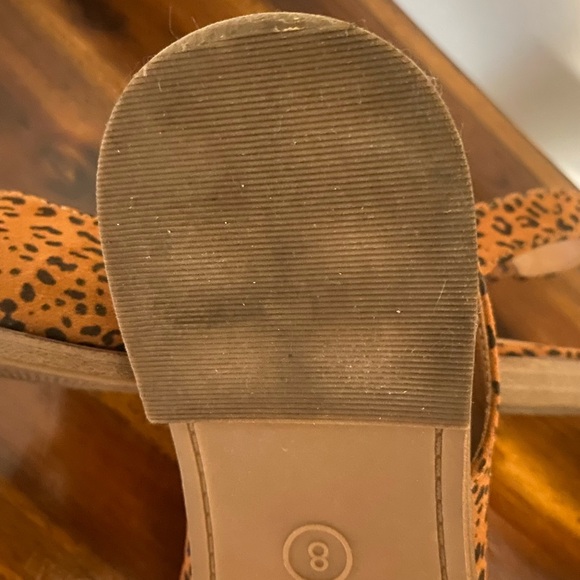 Pointed Slingback Flat Animal Print Shoes - Size 8 - Picture 5 of 6